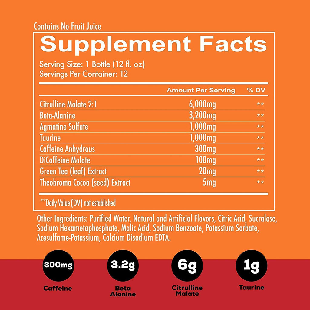 REDCON1 Total War Ready to Drink Pre Workout, Strawberry Mango - Endurance Boosting, Keto Friendly RTD Formula - Amino Acid + Citrulline Malate Pre Workout Drink for Men & Women (12 Servings)