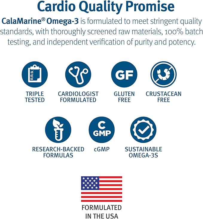 Dr. Sinatra CalaMarine Omega 3 Supplement with DHA and EPA, Clinical Grade for Brain, Heart, and Eye Health, 60 Softgels