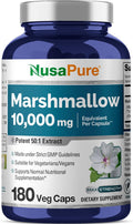 NusaPure Marshmallow Root 50:1 Extract, 200 mg Equivalent to 10,000mg Per Veggie Caps 180 Count (Non-GMO, Vegan) Bioperine