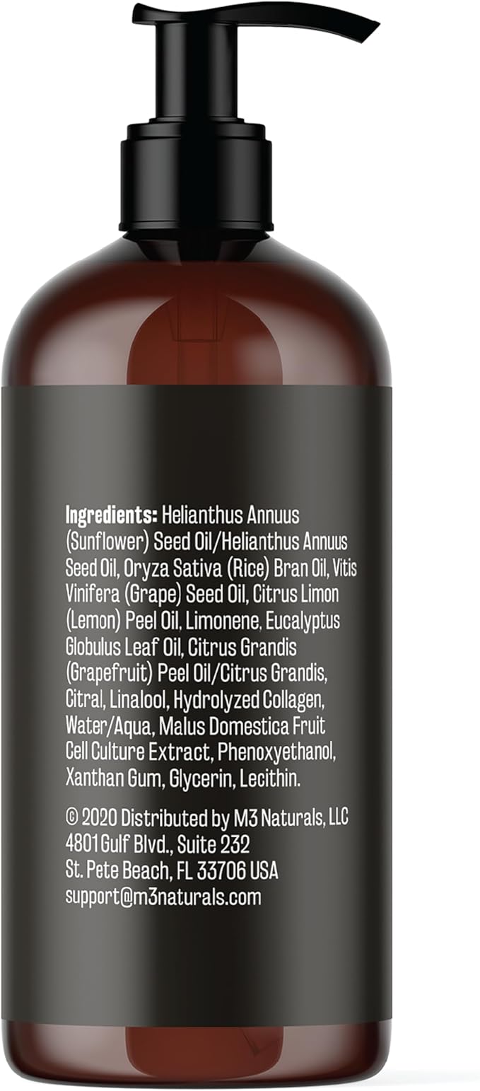 Firming Body Massage Oil with Collagen & Stem Cell – Helps Smooth The Appearance of Cellulite & Improve Skin Texture – Refreshing Aromatherapy Body Oil for Legs & Full Body – 8 Fl Oz by M3