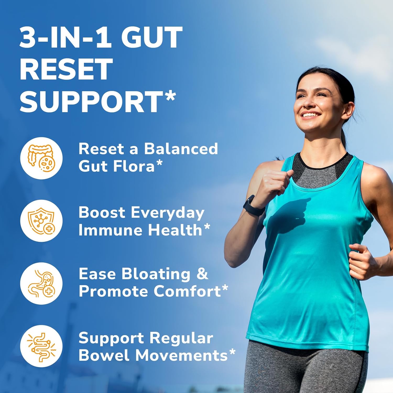 Probiotics for Women and Men, 120 Billion CFU 34 Strains, with Digestive Enzymes & Prebiotics, No Gluten, Gut Health, Digestive Health, Bloat Relief, 60 Veggie Caps
