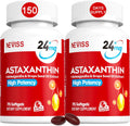 Astaxanthin Supplements 24mg, 5 Month Supply - Coconut MCT Oil, Fresh Microalgae Source w/Grape Seed Oil, Ashwagandha - Antioxidants for Healthy Skin, Eyes, Aging - Non-GMO & Gluten Free, 150 Softgels
