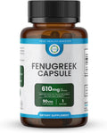 Fenugreek Capsules Organic Metabolic Support, Digestive Comfort, Natural Energy & Antioxidant Immune Boost Supports Healthy Blood Sugar & Hormone Balance 610 mg, 90 Vegetable Capsules