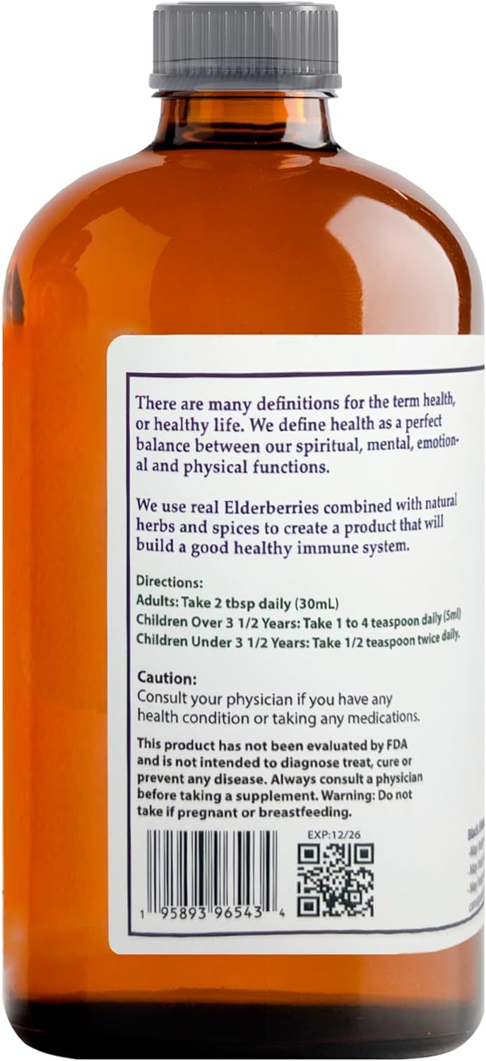 Pure Immunity Enhancer | Elderberry Formula | Herbal Immune Support Supplement | 32 fl oz