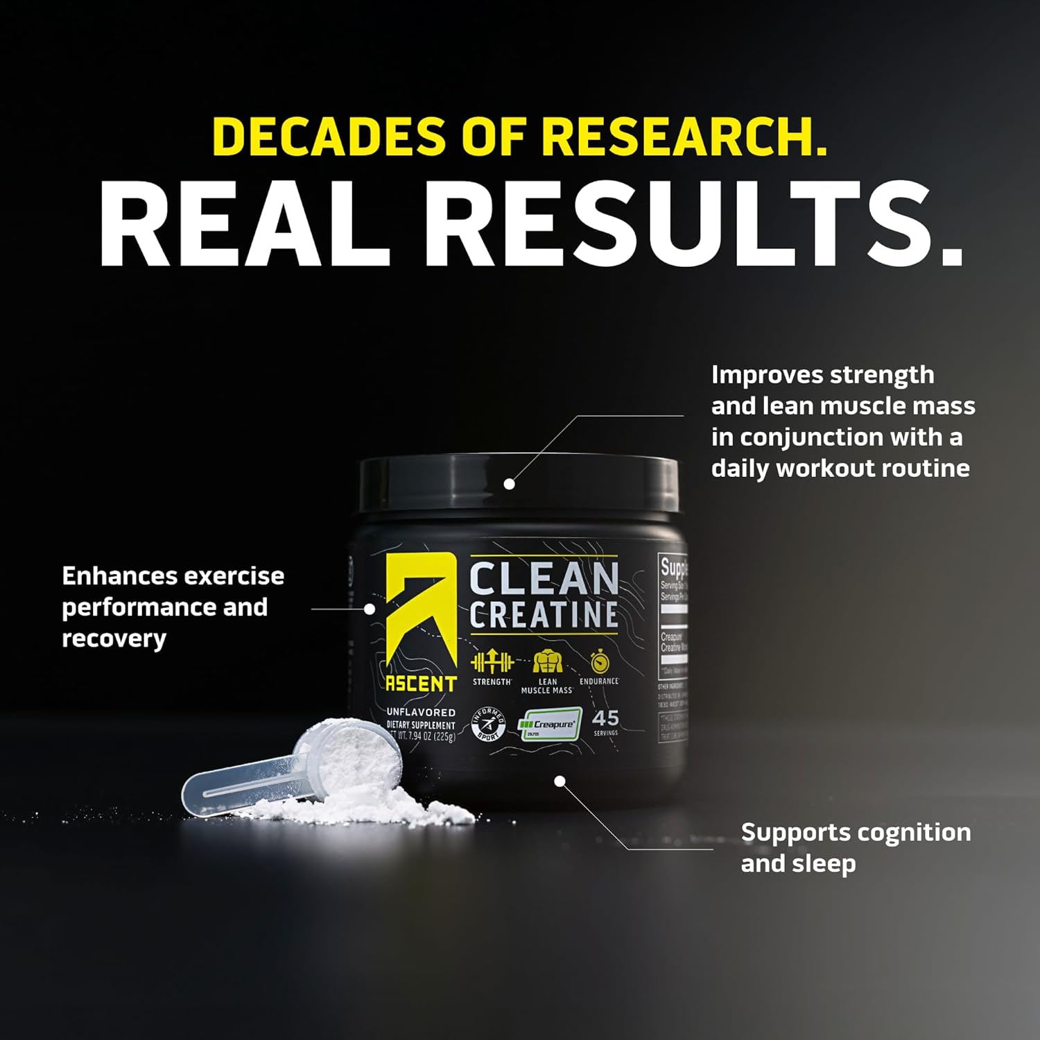 ASCENT Creatine Monohydrate, 7.94 OZ