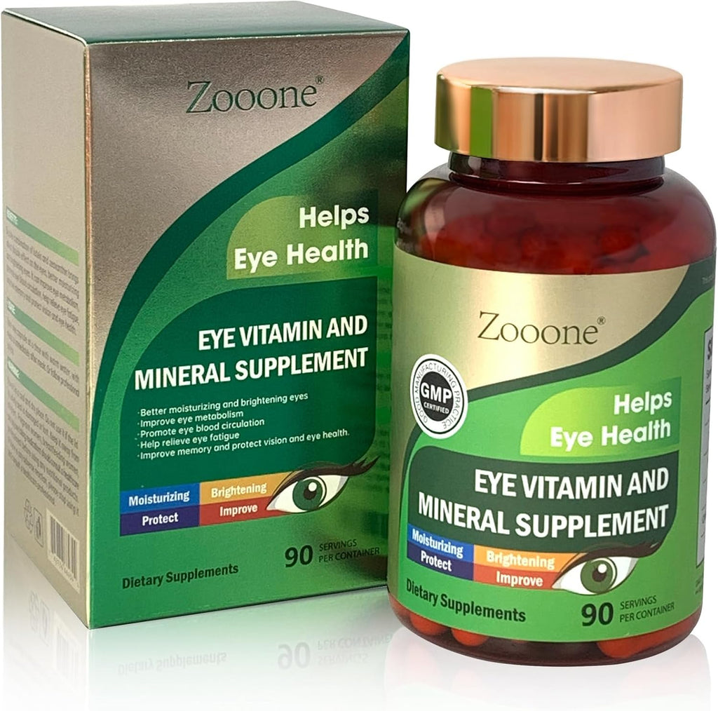 Lutein Eye Vitamins Supplement 90pcs, Lutein & Zeaxanthin for Women Men to Against Macular & Dry Eye, Multivitamin for Vision & Ocular Health with Zinc, VC, VE