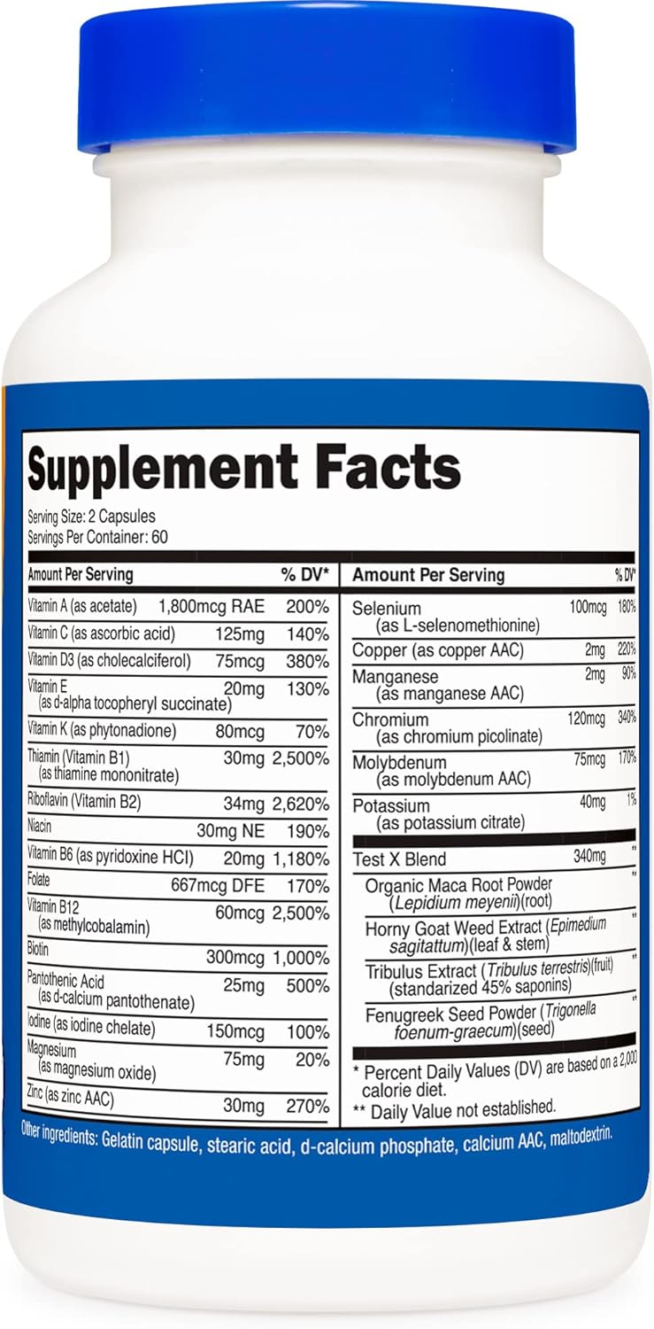 Nutricost Multivitamin for Men 120 Capsules (3 Bottles) - Vitamins and Minerals for The Healthy Man