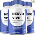 NervoVive Capsules, Nervo Vive Pills All Natural Formula Premium Cognitive Nerve Supplement Nerve Care, 3 Month Supply (3 Pack)