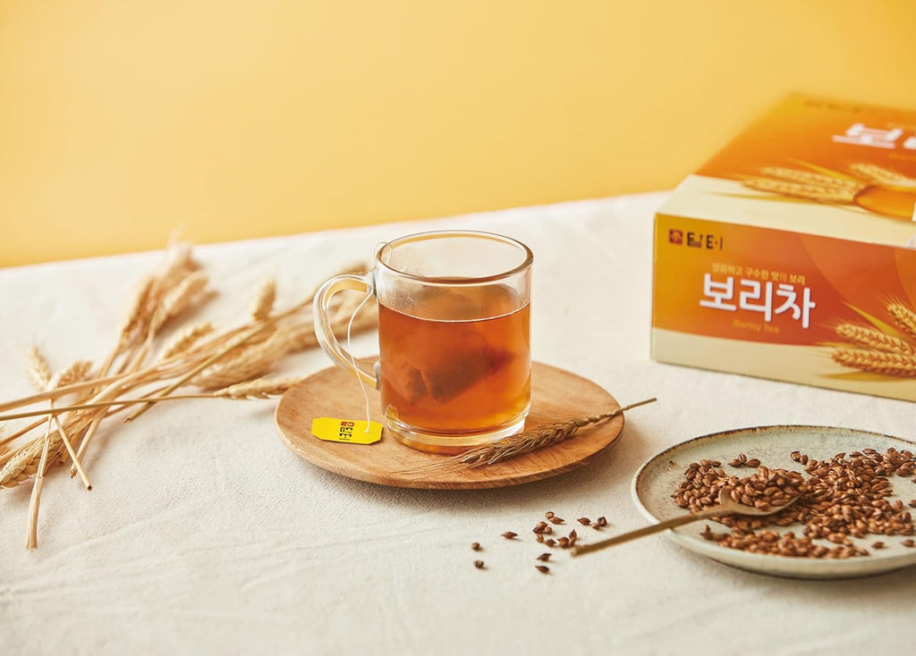 Damtuh Korean Barley Tea – Roasted Boricha Mugicha, Nutty Herbal Tea, Caffeine-Free, 100 Tea Bags (1.5g each)