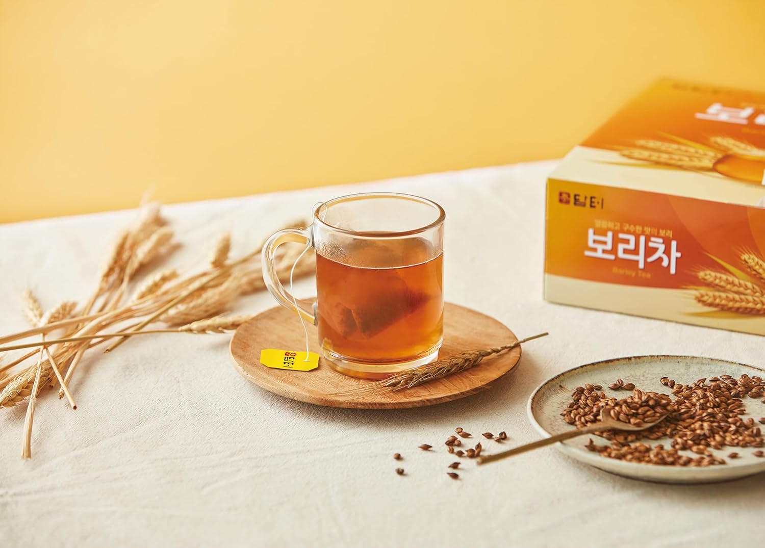 Damtuh Korean Barley Tea – Roasted Boricha Mugicha, Nutty Herbal Tea, Caffeine-Free, 100 Tea Bags (1.5g each)