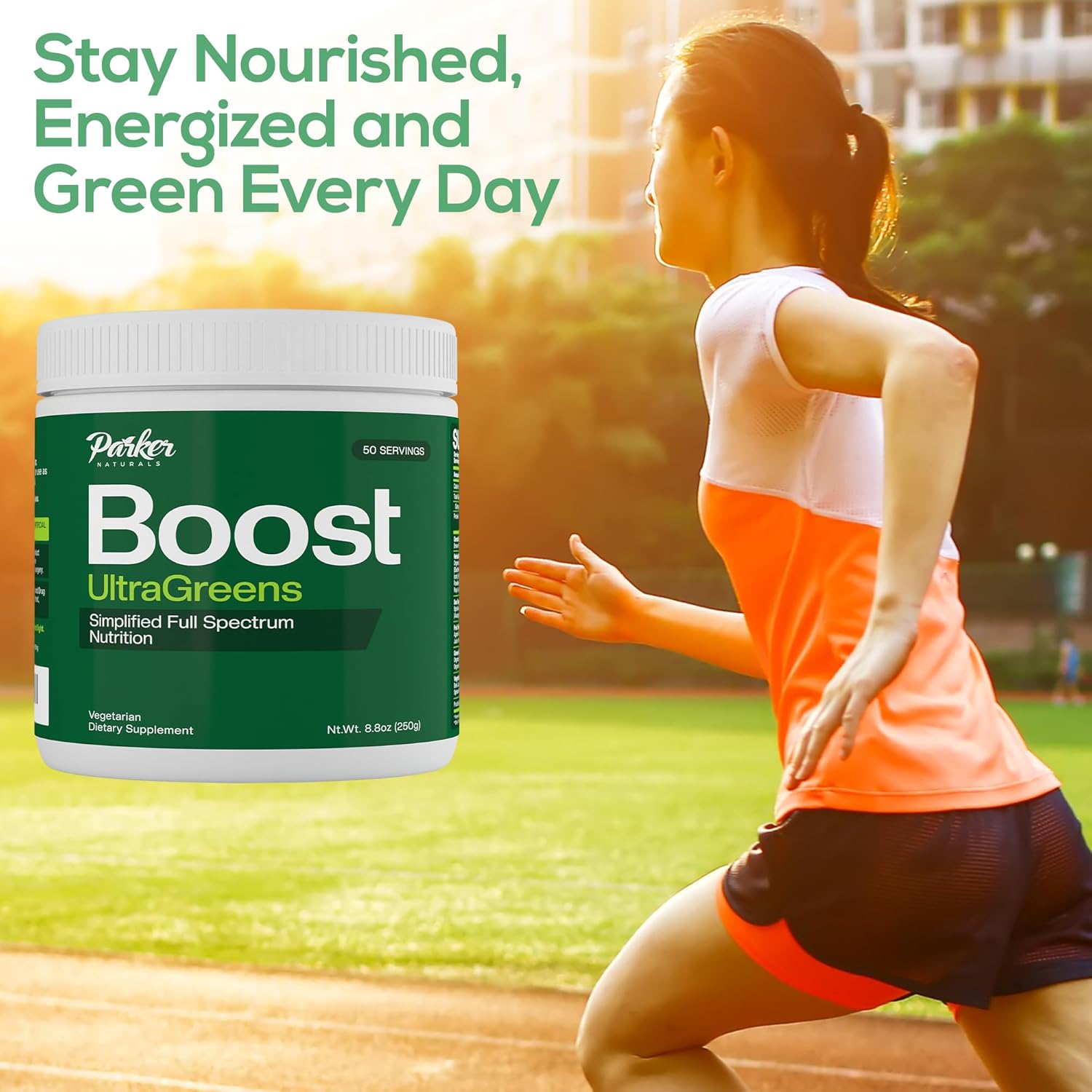 Greens Superfood Powder 50 Servings – Boost UltraGreens Super Greens Powder – Organic Spirulina, Grasses & Antioxidants | Premium Superfood for Daily Energy | Detox & Whole-Body Wellness