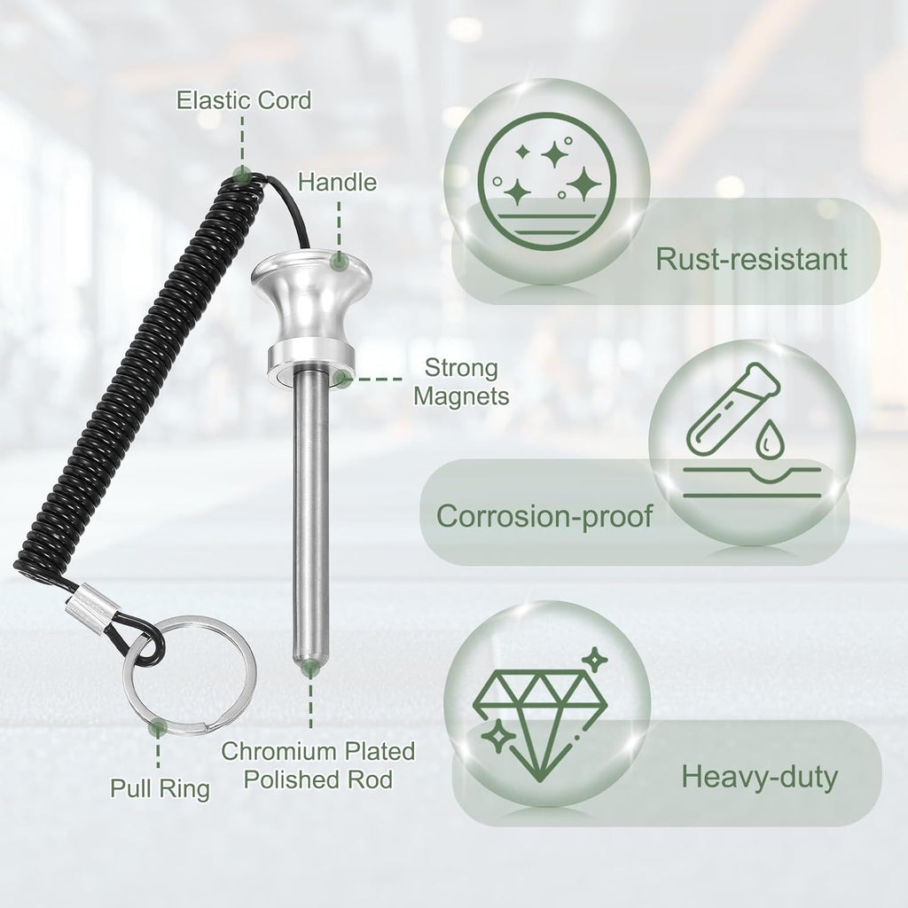 Weight Stack Pin, Weight Gym Pin Strength Training Equipment Replacement with Pull Rope for Home Gym Club