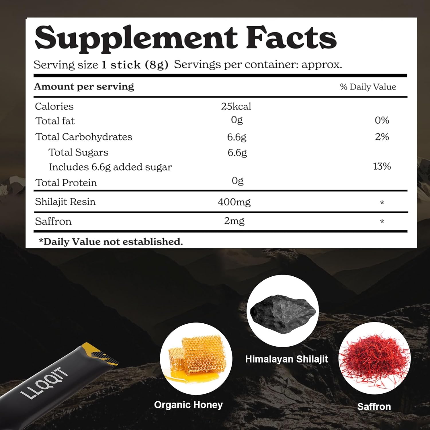 Pure of Himalayan of Shilajit of Honey Sticks with Organic & Saffron, 85+ Trace Minerals, 75%+ Fulvic Acid, 30 Count | Natural Energy & Immunity Booster | Easy Single-Use Packets