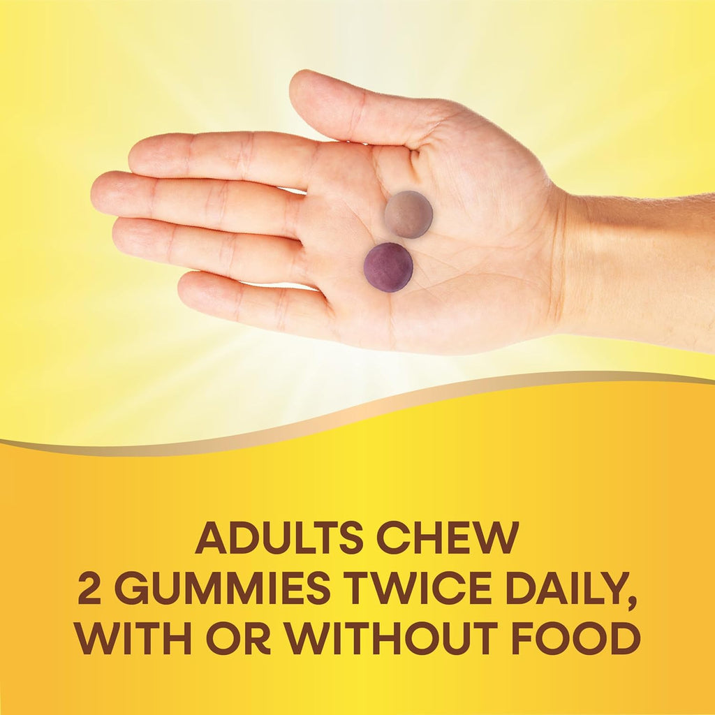 Nature's Way Alive! Daily Calcium & Vitamin D3 Gummies, Bone Support*, Immune Support*, Strawberry and Raspberry Lemonade Flavored, 60 Gummies