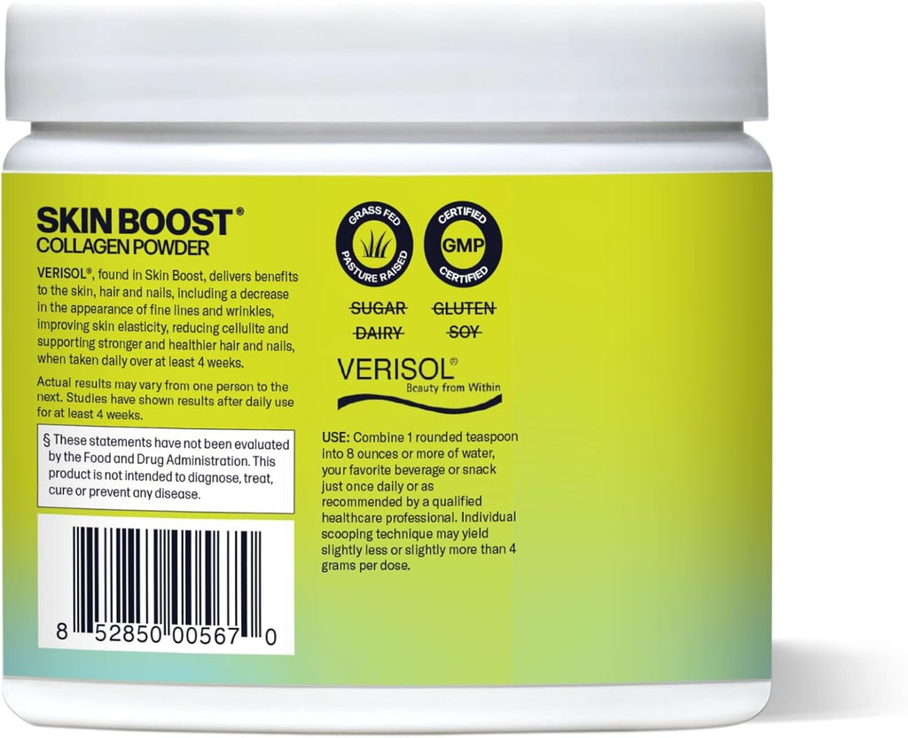 Skin Boost (Acai Lemonade) [50-Serves] | Collagen Powder Supplement with VERISOL Bioactive Hydrolyzed Collagen Peptides & Vitamin C to Improve Skin, Hair & Nail Health