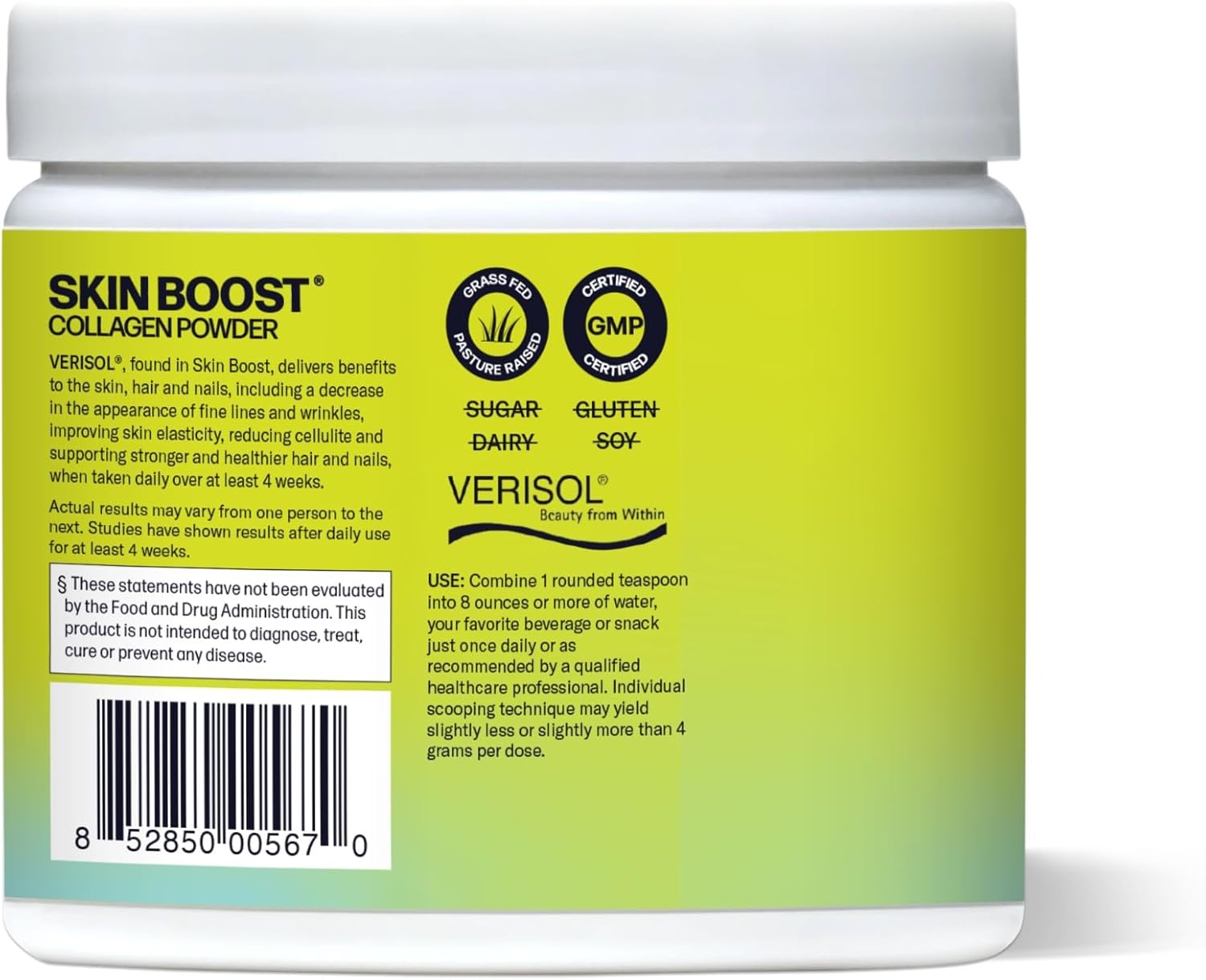 Skin Boost (Acai Lemonade) [50-Serves] | Collagen Powder Supplement with VERISOL Bioactive Hydrolyzed Collagen Peptides & Vitamin C to Improve Skin, Hair & Nail Health