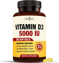 NEW AGE Vitamin D3 5000 IU 125mcg Softgels - Support Immune Support, Strong Bone Health - Non-GMO, Gluten-Free, Dairy-Free,1 Year Supply (360 Softgels (Pack of 1))