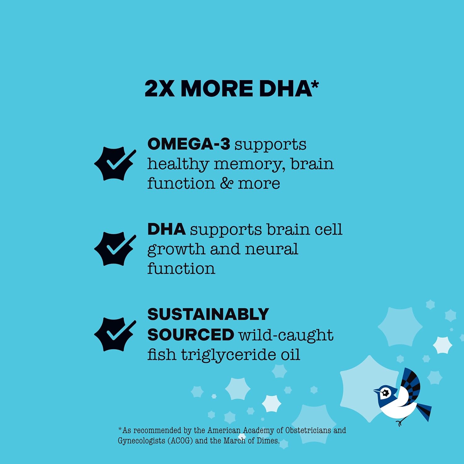Best Nest Wellness Mama Bird Prenatal DHA - Health Supplement with Omega-3 DHA & EPA - Fish Oil Supplement for Pregnant Women - Supports Fetal Brain & Eye Development - 60 Softgels