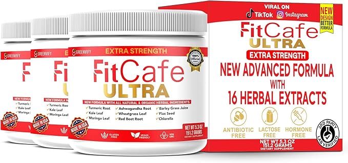 FitCare Ultra Extra Strength Organic Herbal Supplement with Turmeric, Ashwagandha, Moringa (3)