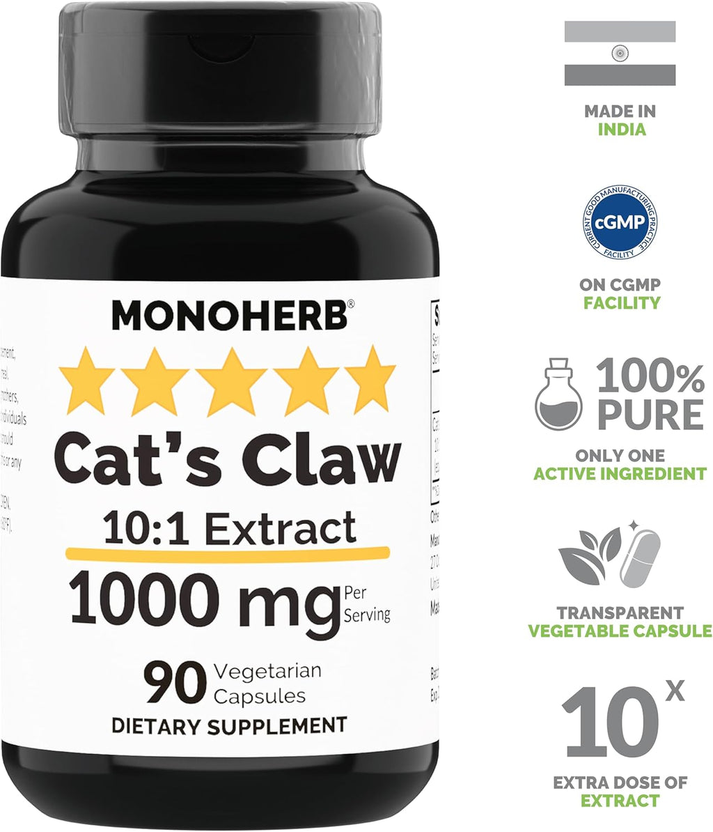 Cat’s Claw Extract 1000 mg - 90 Vegetarian Capsules