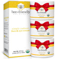 BeeFriendly Organic Face and Eye Cream, USDA Certified Organic Facial Moisturizer, All In One Natural Face, Eye, Neck, Decollete Cream Reduces Wrinkles & Lines, 6 oz (3 Jars in a box)