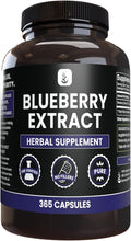 PURE ORIGINAL INGREDIENTS Blueberry Extract (365 Capsule), No Magnesium Or Rice Fillers, Always Pure, Lab Verified