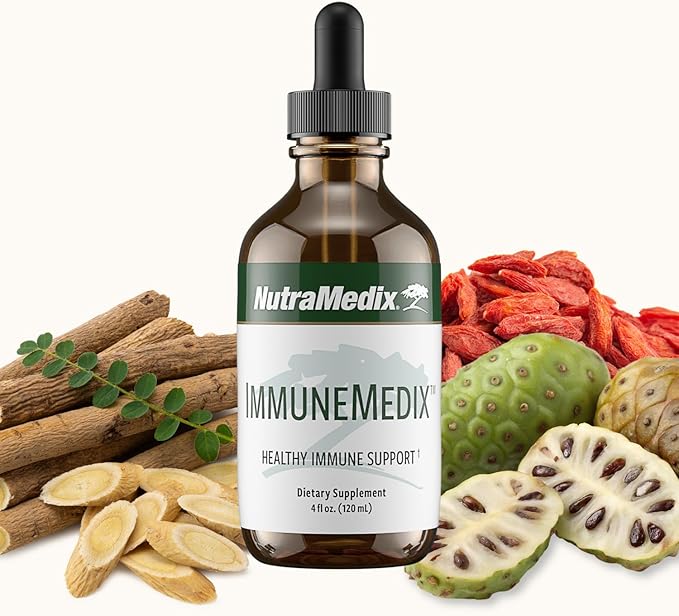 NutraMedix ImmuneMedix - Seasonal Immunity Supplement with 11 Plant & Mushroom Extracts - Broad-Spectrum Herbal Formula - Bioavailable Immune Support Supplement - Aid Innate & Adaptive Immunity (4 oz)