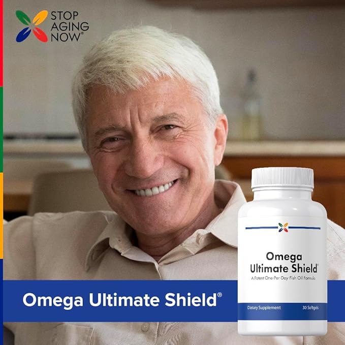 Stop Aging Now - Omega 3 Fish Oil Supplement - with EPA and DHA- 30 Softgels