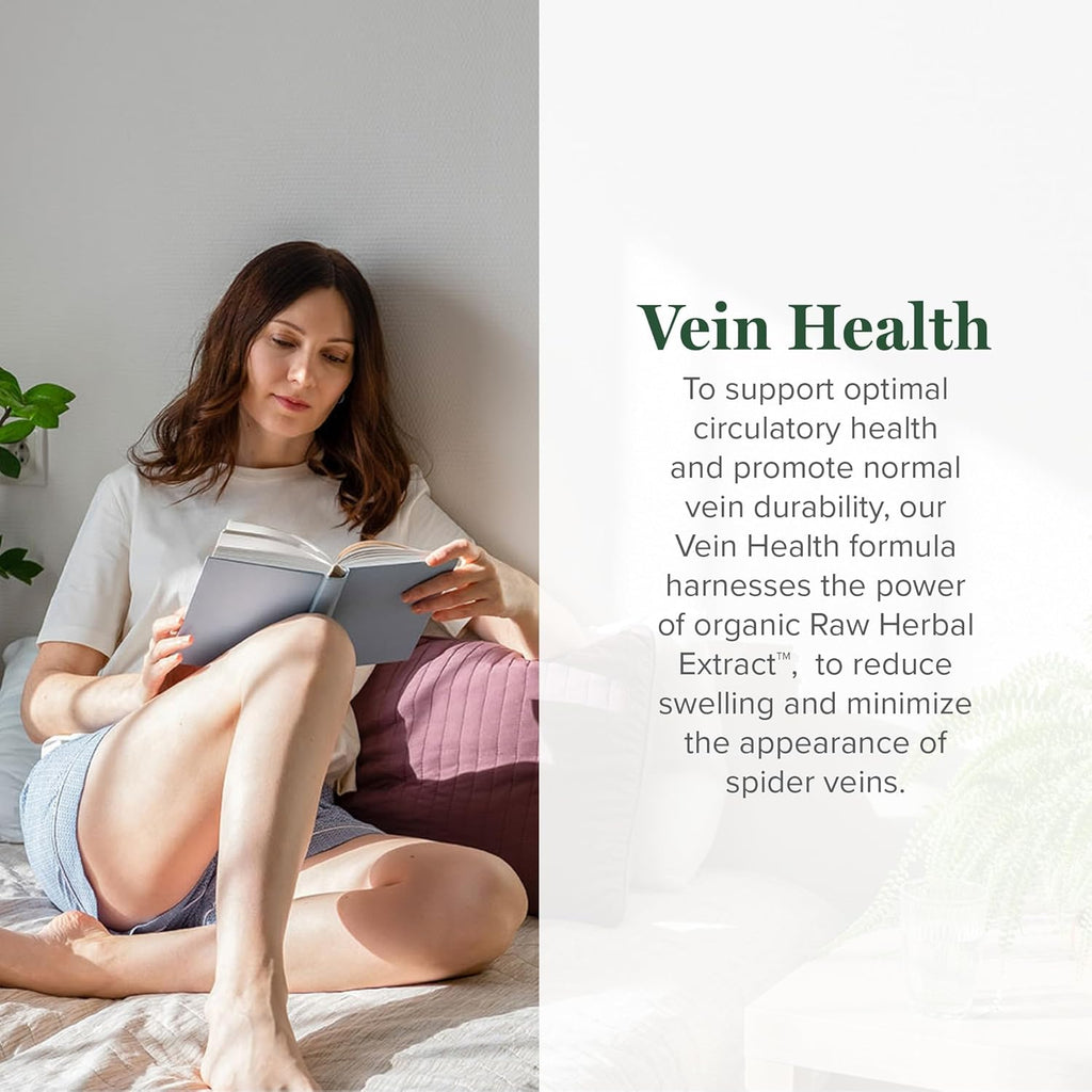 Global Healing Plant-Based Vein Health Liquid Vegan Supplement Drops to Support Blood Flow & Circulation, Helps with Spider & Varicose Veins for Healthy Legs - Organic Horse Chestnut Root - 2 Fl oz