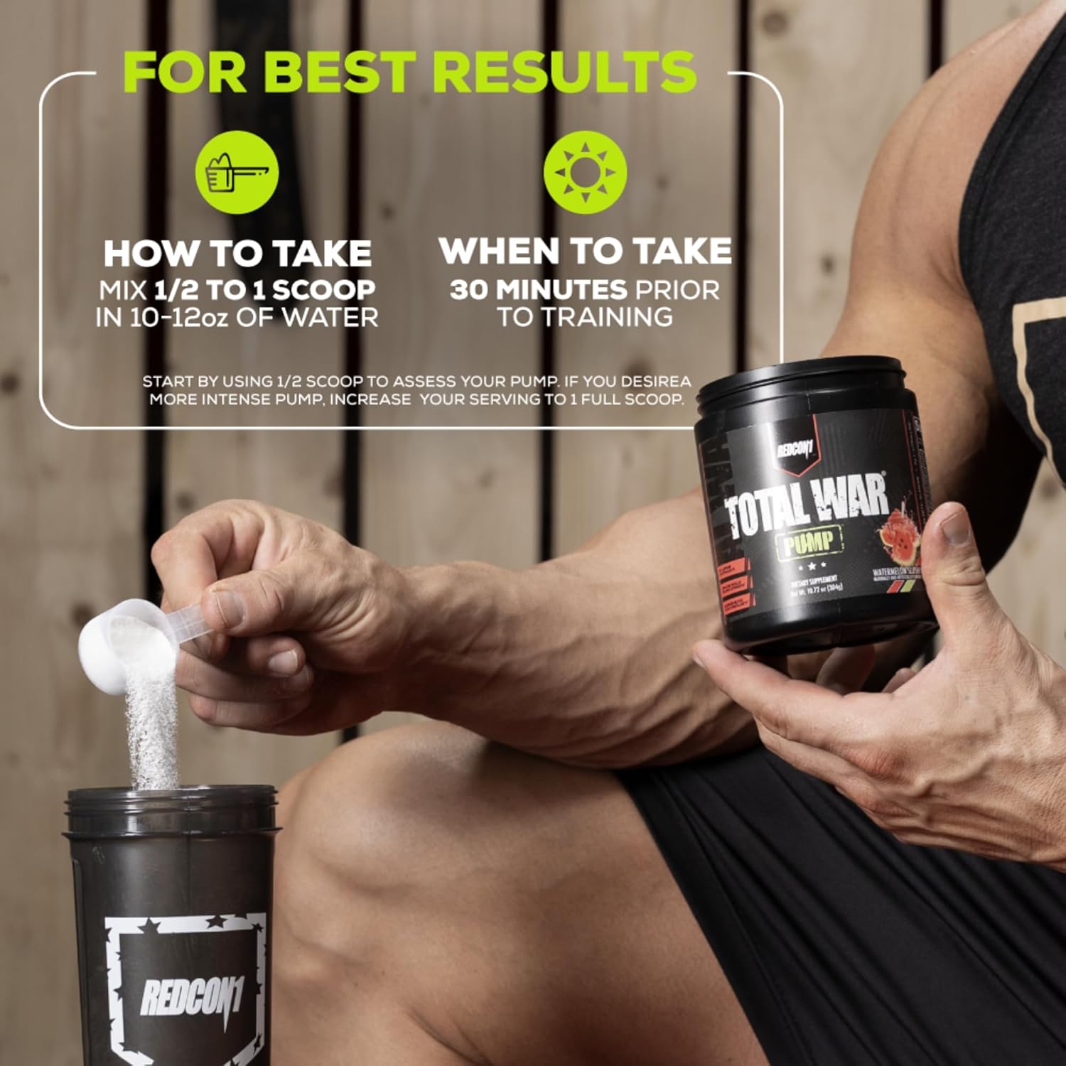 REDCON1 Non Stim & Caffeine Free Pre Workout Powder for Women & Men - Total War Pump - with L-Citrulline, Beta Alanine & More - Workout at Any Time of Day - Plum Fusion (10.79 oz)