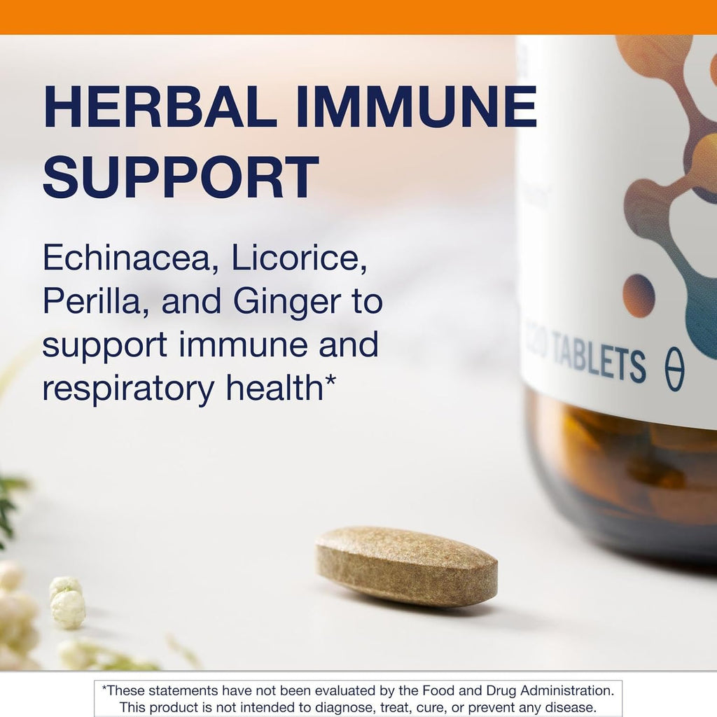 Metagenics Echinacea Synergy - Herbal Immune Support with Echinacea, Perilla Seed, Licorice, Ginger & Vitamin C - Supports Respiratory & Allergy Relief - Vegetarian - cGMP Certified - 120 Tablets