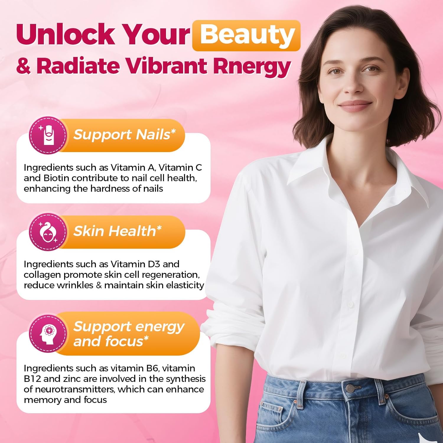 Multivitamin for Women - 18+ Daily Women Multivitamin w/Biotin 10000mcg, Vitamin A, C, D, E & More for Hair, Skin and Nails - Methylated B9,B12 for Energy & Focus -120 CT