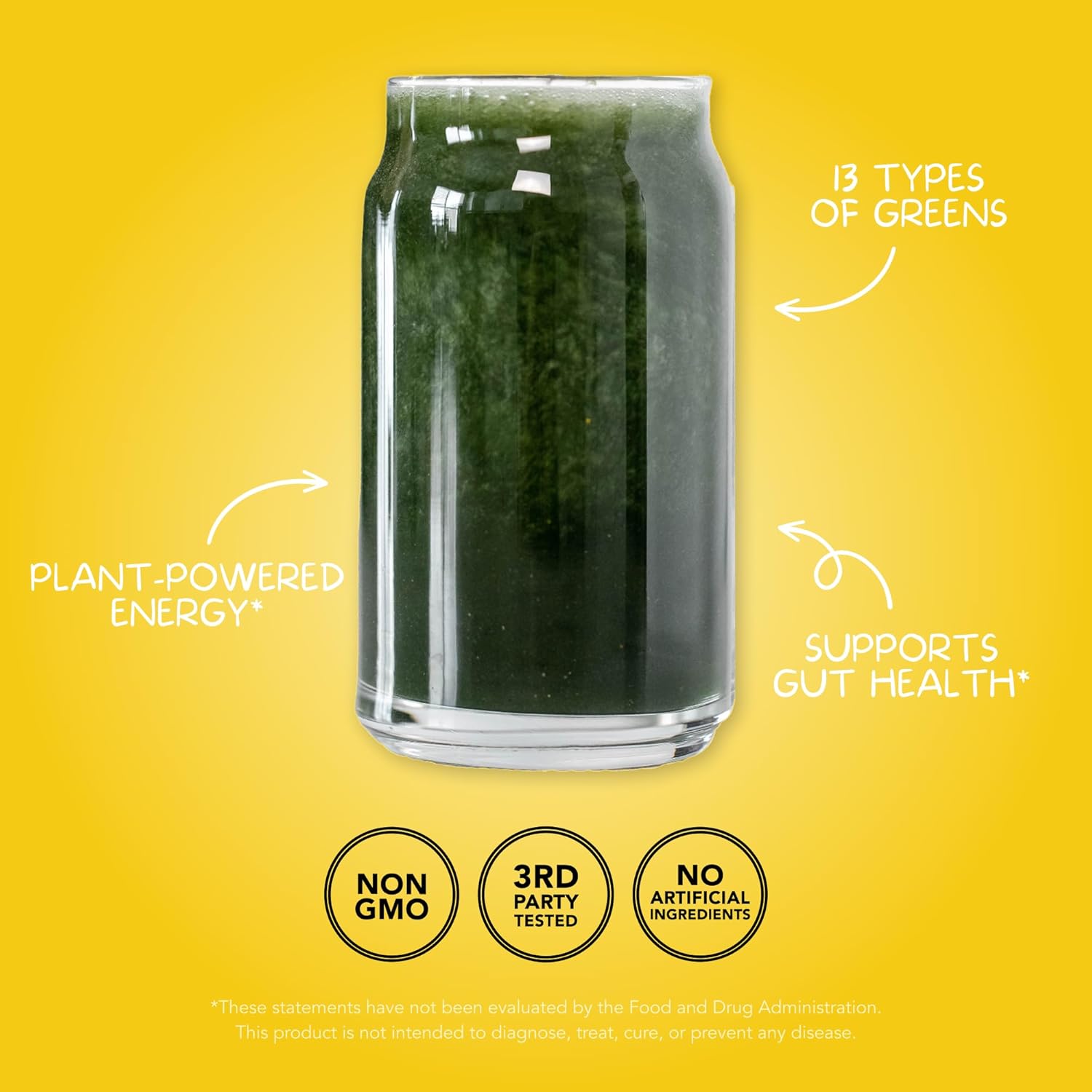 Clean Simple Eats Super Greens Powder, Naturally Flavored Greens Powder with Chlorella, Spirulina, Superfoods & Prebiotic Fiber, No Artificial Ingredients, Gluten Free, Sweet Lemon Flavor, 30 Servings
