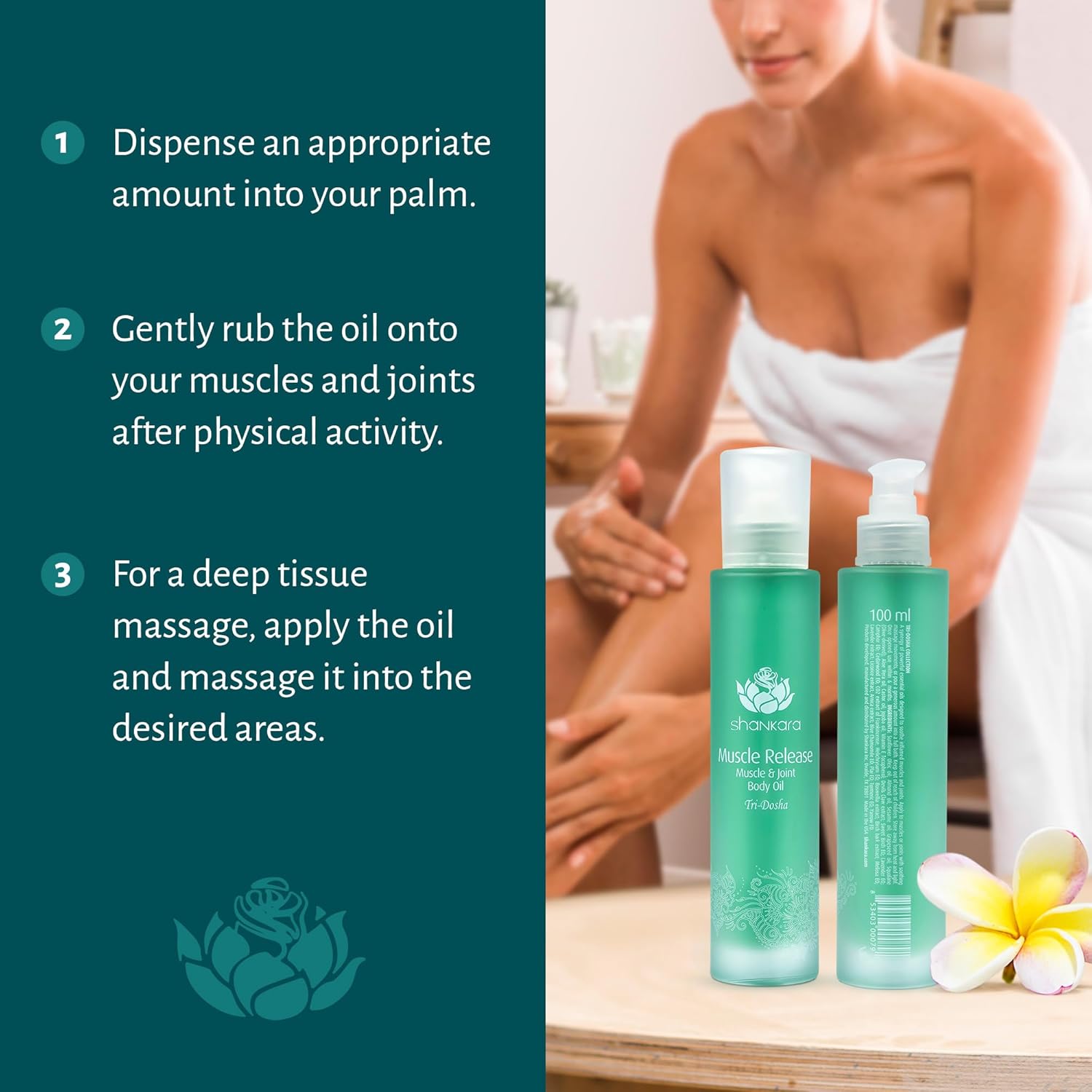 Shankara Body Massage Oil for Muscle Relief – Sore Muscle & Joint Care with Lavender & Arnica – Aromatic Oil Massager for Body Relax & Hydration – Body Oil for Women (100 ml)