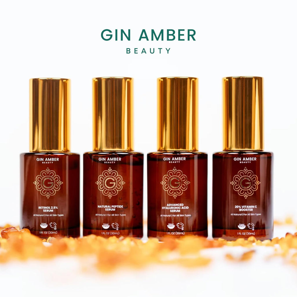 Gin Amber Beauty - Pack of 4 Serums (1 fl oz - 30 ml)