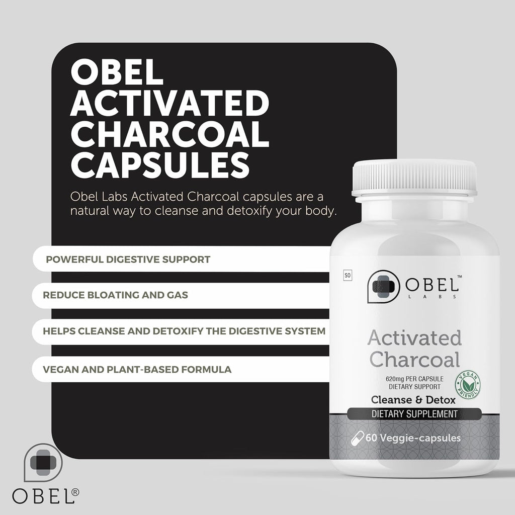 obel Activated Charcoal Capsules | Digestive Support Supplement