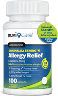 24-Hour Nondrowsy Allergy Relief Tablets – Loratadine 10mg – Generic – Daily Allergy Medicine Non Drowsy Antihistamine for Adults and Kids Age 6 & Older (100 Count)