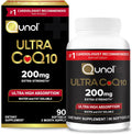 Qunol CoQ10 200mg Softgels, Ultra CoQ10 - Ultra High Absorption Coenzyme Q10 Supplements - Antioxidant Supplement for Vascular and Heart Health & Energy Production, 90 Count