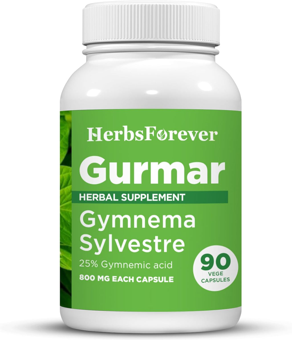 Gurmar Capsules | Gymnema Sylvestre Extract 7:1 | 90 Vegan Capsules | Ayurvedic Herbal Supplement | Supports Healthy Sugar Metabolism & Wellness