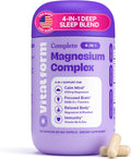 Magnesium Glycinate Sleep Complex – L-Theanine, GABA, Rhodiola, Zinc & B6 – Non-Melatonin Natural Sleep Support, Calm & Stress Relief – Vital Form – 200mg Magnesium – 100 Capsules