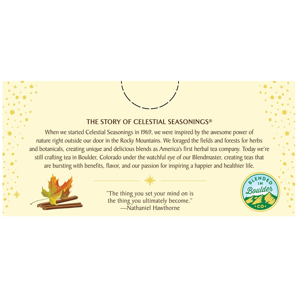 Celestial Seasonings Herbal Tea, Vermont Maple Ginger, Caffeine Free, 20 Count (Pack of 6)