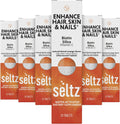 Seltz® Water-Activated Vitamins - Enhance Hair, Skin & Nails with Vitamin C, Silica, and Biotin – Natural Blood Orange Flavor Dietary Supplement - 6 Packs x 20 Effervescent Tablets Each