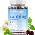 Calming Ashwagandha Gummies for Teens | Stress Relief Supplement with Theanine, GABA, Chamomile & Lemon Balm Calm Sleep Gummies | Natural Raspberry Flavor, Non-GMO, Third-Party Tested | 60 Ct