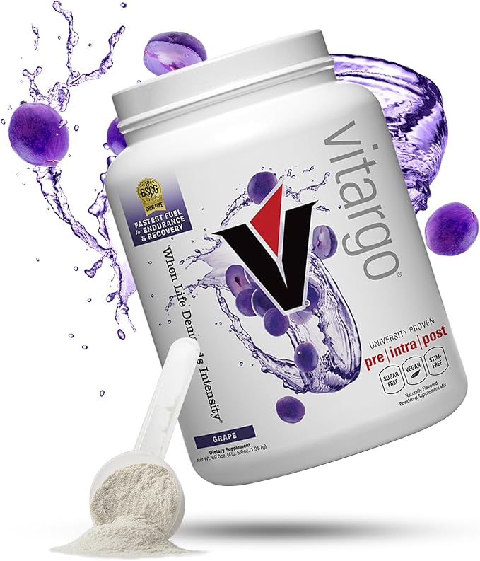 Vitargo Carbohydrate Powder | Feed Muscle Glycogen 2X Faster | 4.4 LB Grape Pre Workout & Post Workout Recovery Powder | Carb Supplement for Recovery, Endurance