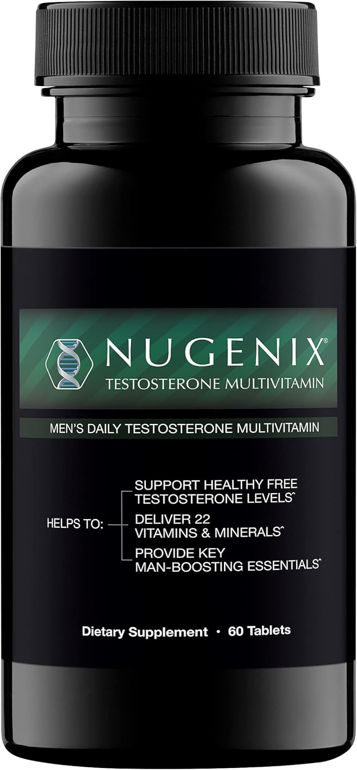Nugenix Men's Daily Testosterone Multivitamin - 19 Vitamins and Minerals, Supports Free Testosterone