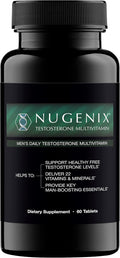 Nugenix Men's Daily Testosterone Multivitamin - 19 Vitamins and Minerals, Supports Free Testosterone
