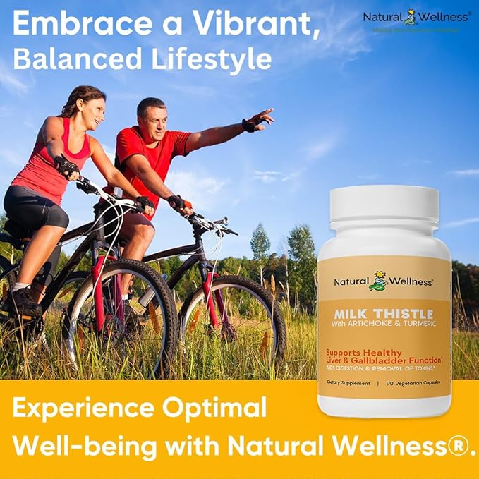 Natural Wellness Milk Thistle with Artichoke & Turmeric – Advanced Liver Support Supplement for Detox, Regeneration & Antioxidant Protection – Supports Liver Cleanse, Digestion & Overall Wellness