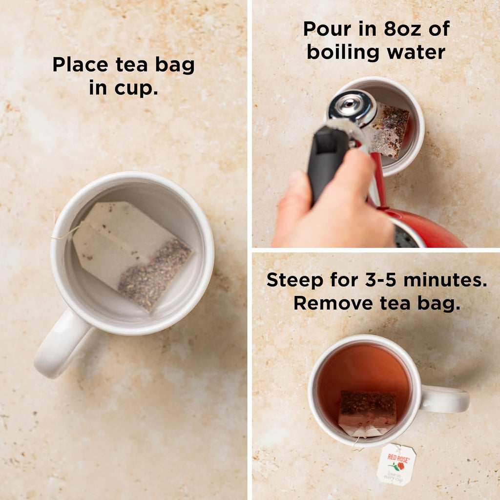 Red Rose Sweet Temptations Dessert Tea BUILD YOUR OWN BUNDLE Choose four or More Flavors Zero Sugar, Caffeine Free Flavored Delicious Beverage Herbal Tea (Minimum 4 Selections & Maximum 12 Selections)