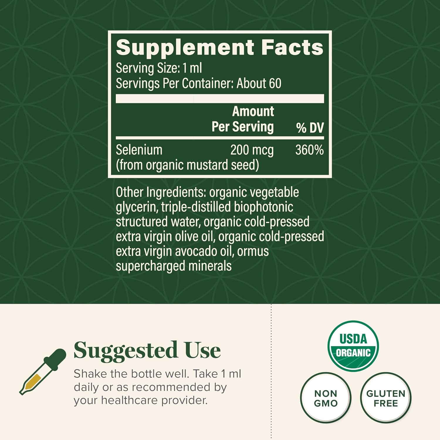 Global Healing Center - Selenium 200mcg, Selenium Supplement Drops with Organic Ingredients, Antioxidants for Thyroid and Immune Support, Non-GMO & Gluten-Free, for Men & Women - 2 Fl Oz