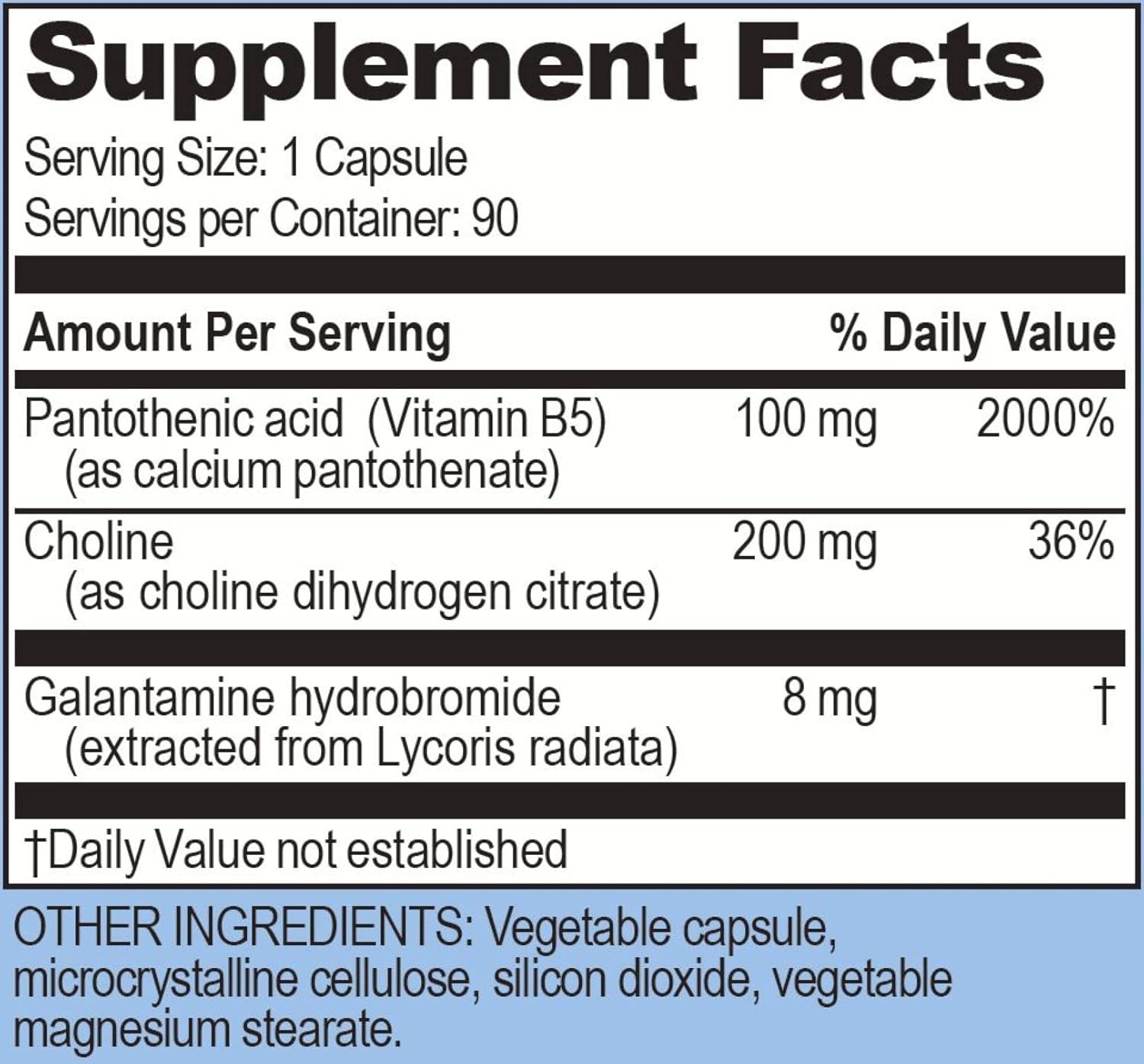 Life Enhancement Galantamind Brain Supplement for Memory and Focus - Vitamin B5 & Galantamine Supplement - Mental Clarity & Cognitive Enhancement (8mg - 90 Capsules, Galantamind)